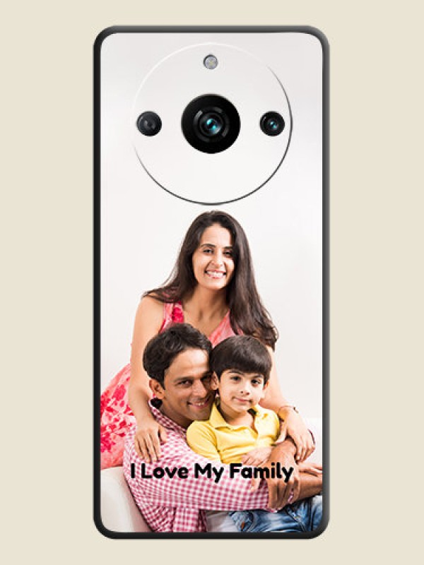 Custom Full Single Pic Upload With Text On Space Black Personalized Soft Matte Phone Covers - Realme 11 Pro 5G