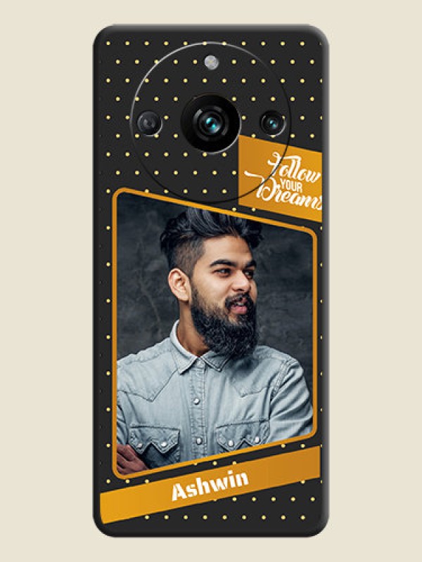 Custom Follow Your Dreams with White Dots on Space Black Custom Soft Matte Phone Cases - Realme 11 Pro Plus 5G