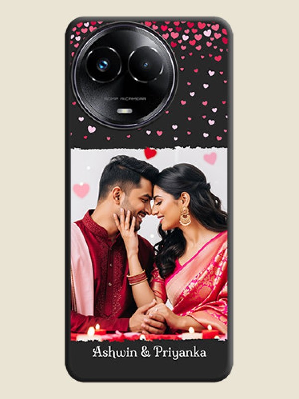 Custom Fall in Love with Your Partner on Photo On Space Black Custom Soft Matte Mobile Back Cover - Realme 11X 5G