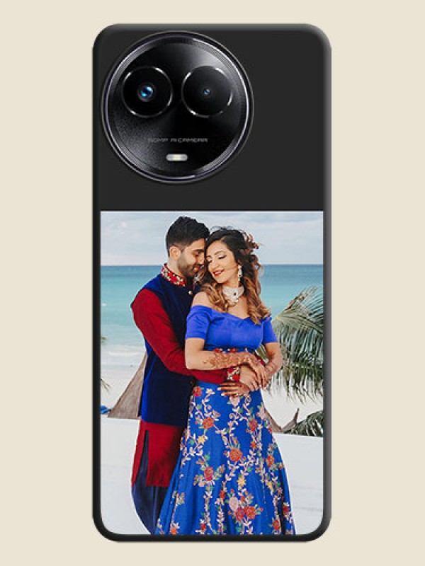 Custom Image Upload With Space Black Color On Custom Soft Matte Mobile Back Cover - Realme 11X 5G
