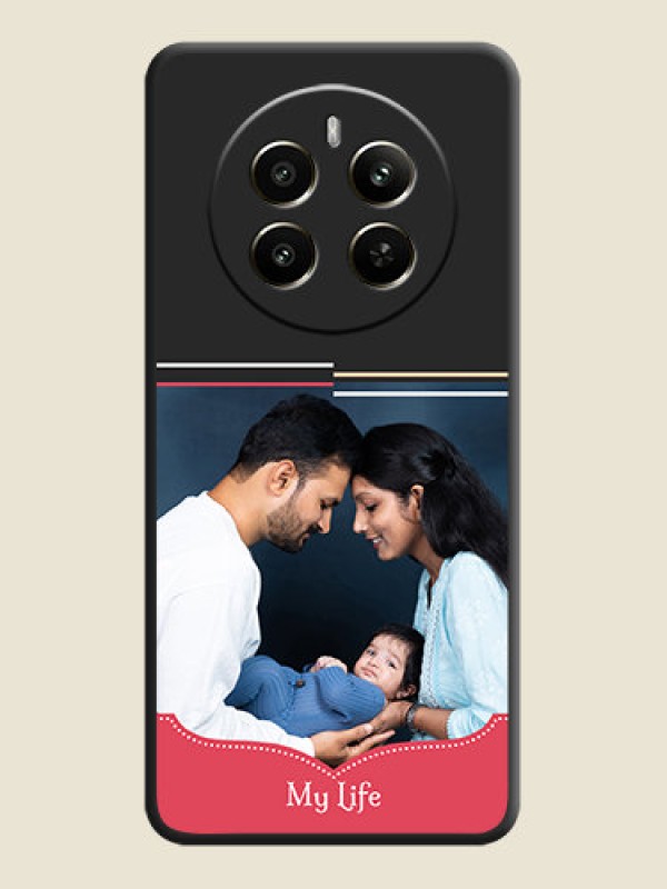 Custom Classic Plain Design with Name - Photo on Space Black Soft Matte Phone Cover - Realme 12 Plus 5G