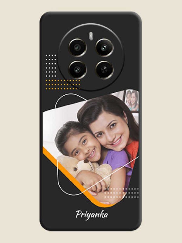 Custom Yellow Triangle - Photo on Space Black Soft Matte Phone Cover - Realme 12 Plus 5G
