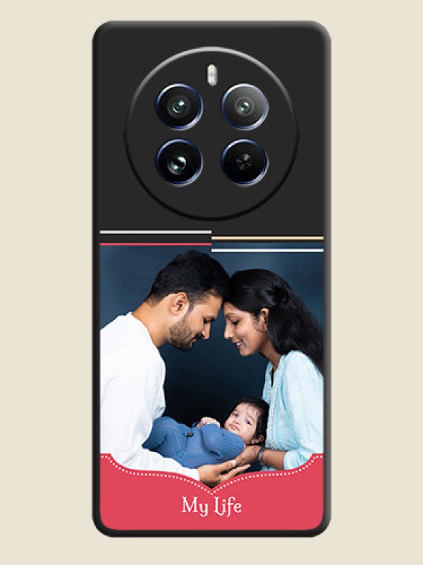 Custom Classic Plain Design with Name - Photo on Space Black Soft Matte Phone Cover - Realme 12 Pro 5G