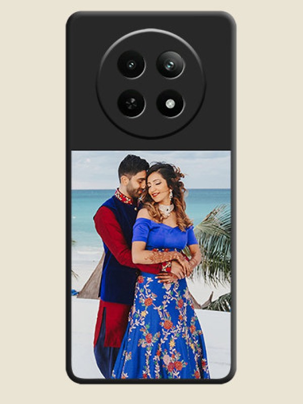 Custom Image Upload With Space Black Color On Custom Soft Matte Mobile Back Cover - Realme 12X 5G