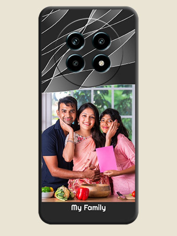 Custom Mixed Wave Lines on Photo On Space Black Custom Soft Matte Mobile Back Cover - Realme 13 Pro 5G