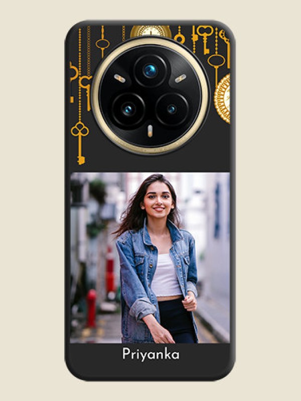 Custom Decorative Design with Text On Space Black Custom Soft Matte Mobile Back Cover - Realme 14 Pro Plus 5G