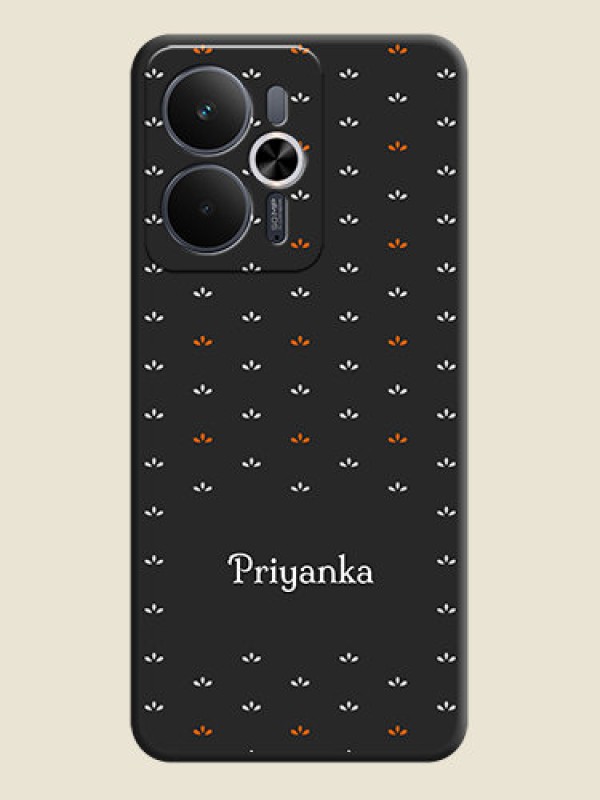 Custom Simple Pattern With Custom Text On Space Black Custom Soft Matte Mobile Back Cover - Realme 14T 5G