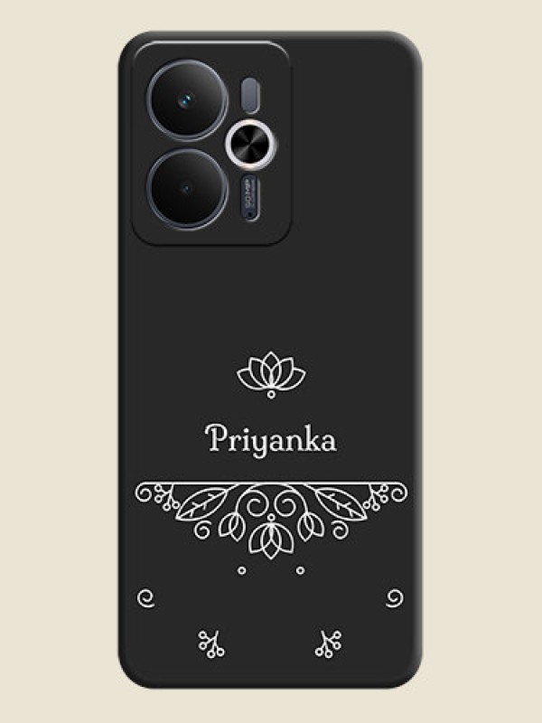 Custom Lotus Garden Custom Text On Space Black Custom Soft Matte Mobile Back Cover - Realme 14T 5G