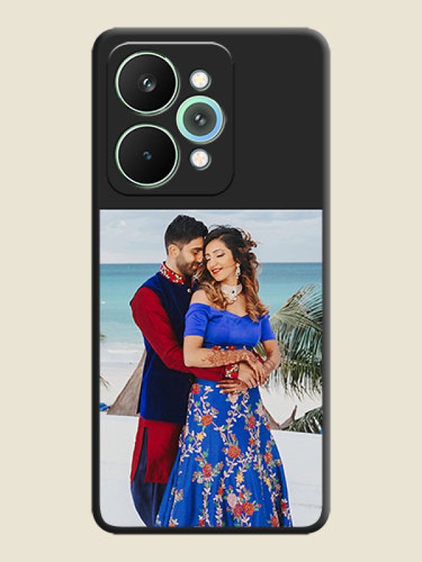 Custom Image Upload With Space Black Color On Custom Soft Matte Mobile Back Cover - Realme 15 5G