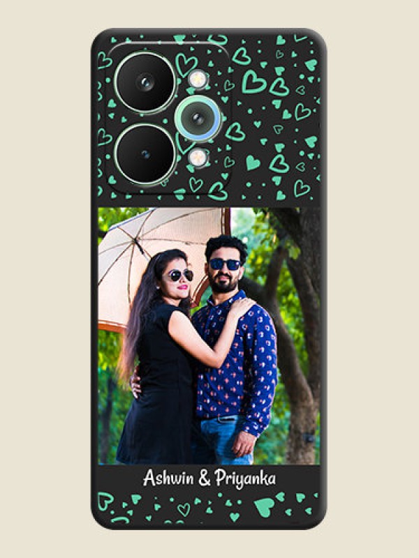 Custom Sea Green Indefinite Love Pattern on Photo On Space Black Custom Soft Matte Mobile Back Cover - Realme 15 Pro 5G