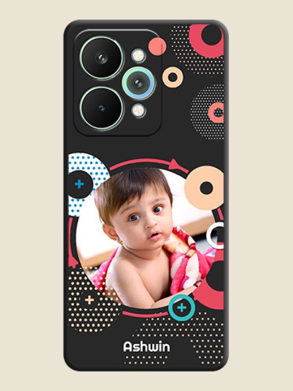 Custom Multicoloured Round Image On Space Black Custom Soft Matte Mobile Back Cover - Realme 15 Pro 5G