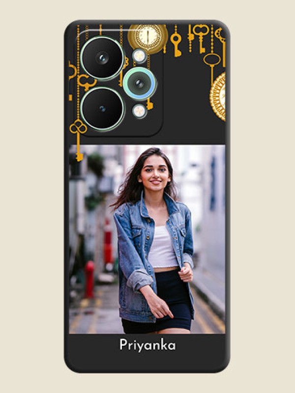 Custom Decorative Design with Text On Space Black Custom Soft Matte Mobile Back Cover - Realme 15 Pro 5G