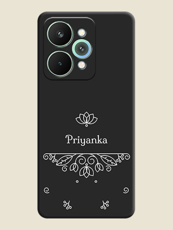 Custom Lotus Garden Custom Text On Space Black Custom Soft Matte Mobile Back Cover - Realme 15 Pro 5G