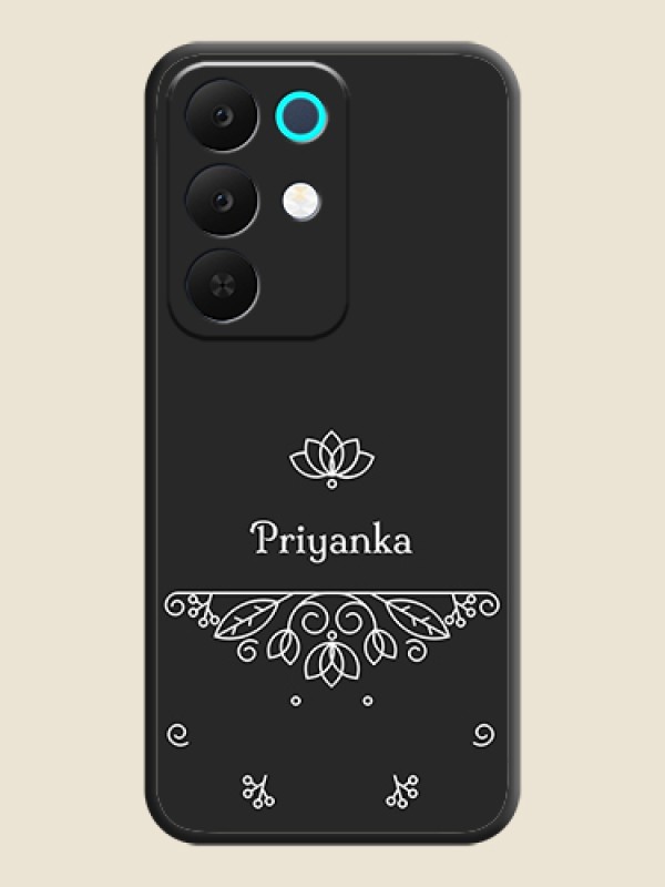 Custom Lotus Garden Custom Text On Space Black Custom Soft Matte Mobile Back Cover - Realme 15X 5G