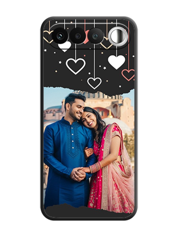 Custom Love Hangings with Splash Wave Picture On Space Black Custom Soft Matte Mobile Back Cover - Realme 16 5G
