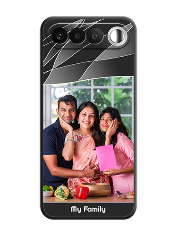 Custom Mixed Wave Lines on Photo On Space Black Custom Soft Matte Mobile Back Cover - Realme 16 5G