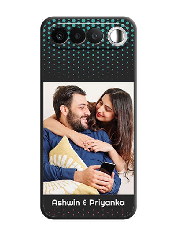 Custom Faded Dots with Grunge Photo Frame and Text On Space Black Custom Soft Matte Mobile Back Cover - Realme 16 5G