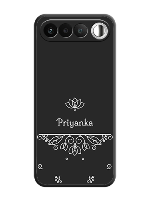 Custom Lotus Garden Custom Text On Space Black Custom Soft Matte Mobile Back Cover - Realme 16 5G
