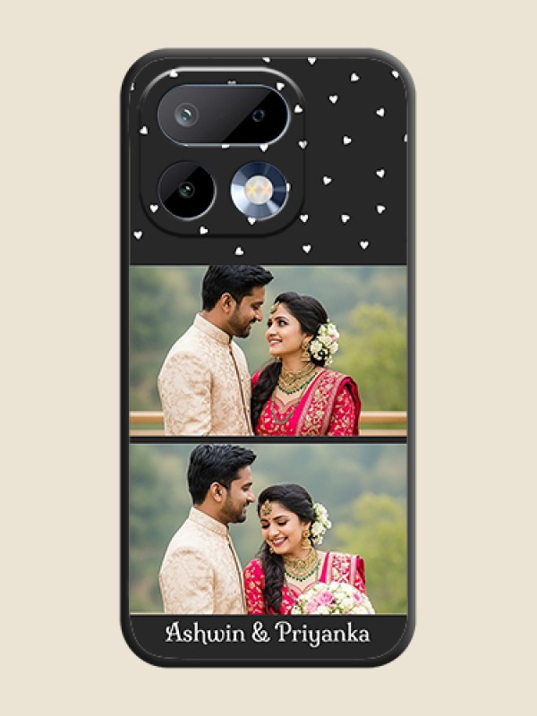 Custom Miniature Love Symbols with Name On Space Black Custom Soft Matte Mobile Back Cover - Realme 16 Pro 5G