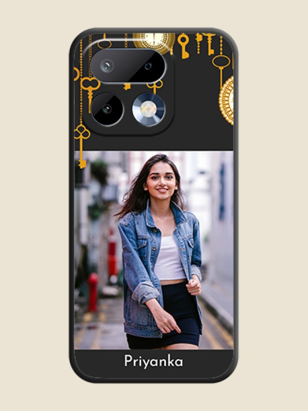 Custom Decorative Design with Text On Space Black Custom Soft Matte Mobile Back Cover - Realme 16 Pro 5G