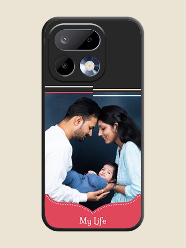 Custom Classic Plain Design with Name On Space Black Custom Soft Matte Mobile Back Cover - Realme 16 Pro 5G