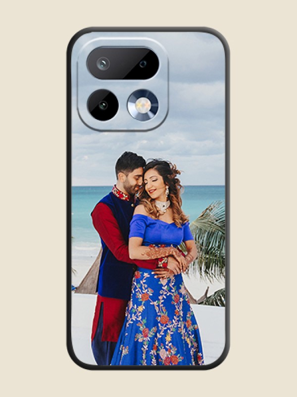 Custom Full Single Pic Upload On Space Black Custom Soft Matte Mobile Back Cover - Realme 16 Pro 5G