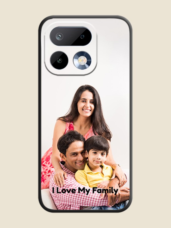 Custom Full Single Pic Upload With Text On Space Black Custom Soft Matte Mobile Back Cover - Realme 16 Pro 5G
