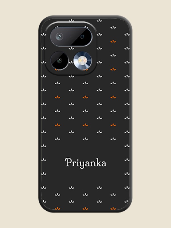 Custom Simple Pattern With Custom Text On Space Black Custom Soft Matte Mobile Back Cover - Realme 16 Pro 5G