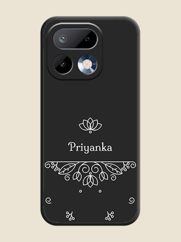 Custom Lotus Garden Custom Text On Space Black Custom Soft Matte Mobile Back Cover - Realme 16 Pro 5G