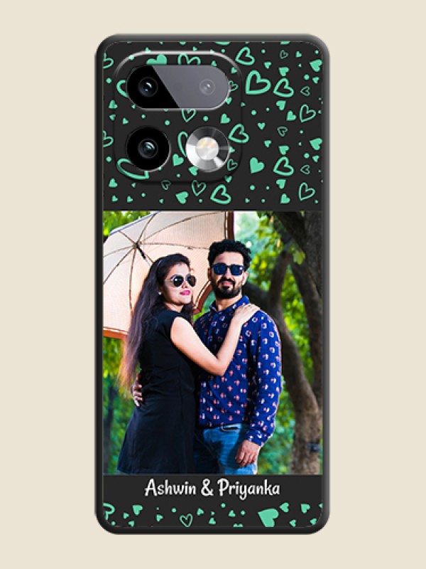 Custom Sea Green Indefinite Love Pattern on Photo On Space Black Custom Soft Matte Mobile Back Cover - Realme 16 Pro Plus 5G