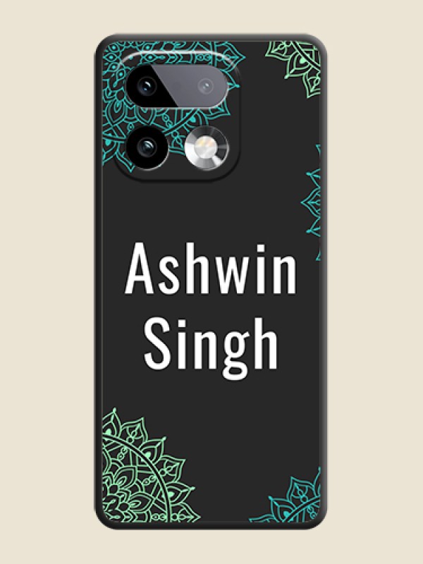Custom Your Name with Floral Design On Space Black Custom Soft Matte Mobile Back Cover - Realme 16 Pro Plus 5G