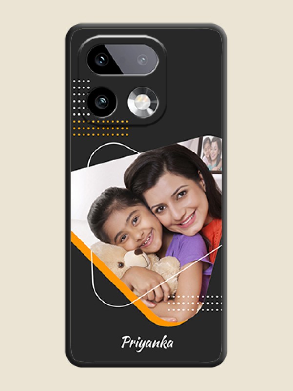 Custom Yellow Triangle on Photo On Space Black Custom Soft Matte Mobile Back Cover - Realme 16 Pro Plus 5G