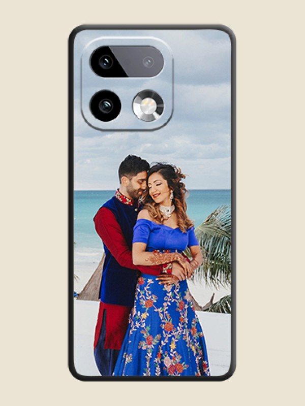 Custom Full Single Pic Upload On Space Black Custom Soft Matte Mobile Back Cover - Realme 16 Pro Plus 5G