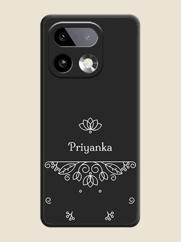 Custom Lotus Garden Custom Text On Space Black Custom Soft Matte Mobile Back Cover - Realme 16 Pro Plus 5G