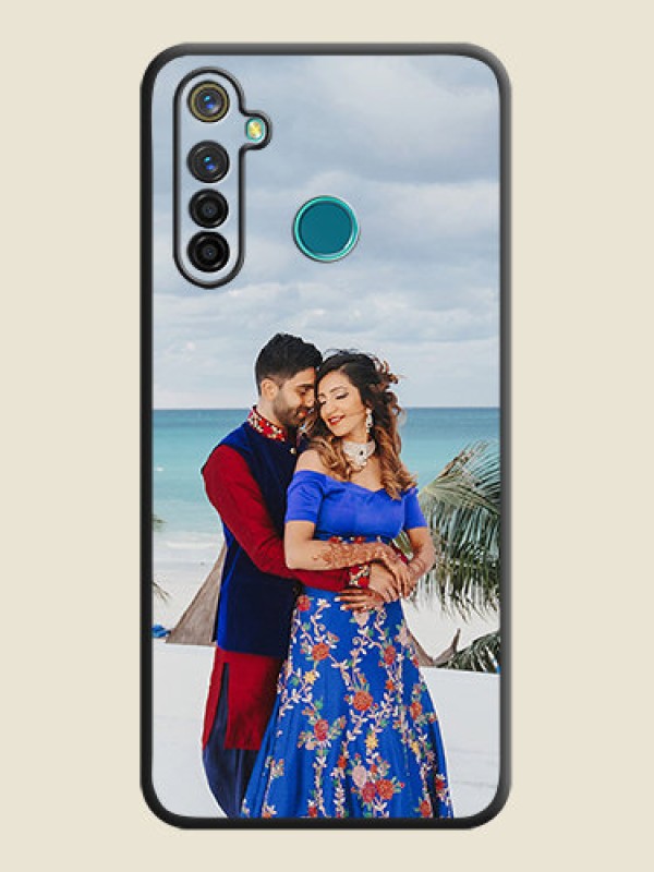 Custom Full Single Pic Upload On Space Black Personalized Soft Matte Phone Covers -Realme 5 Pro