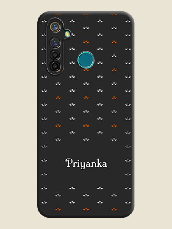 Custom Simple Pattern With Custom Text On Space Black Personalized Soft Matte Phone Covers -Realme 5 Pro