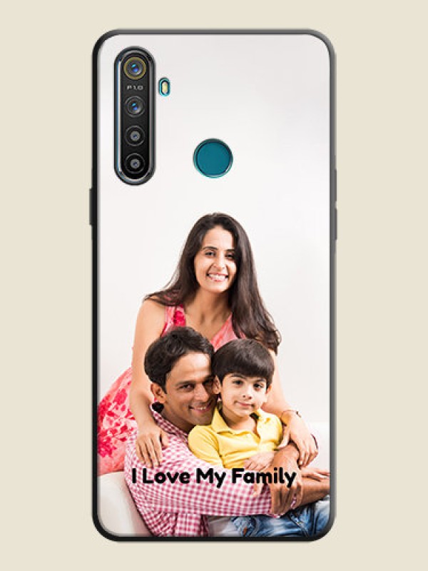 Custom Full Single Pic Upload With Text On Space Black Personalized Soft Matte Phone Covers -Realme 5