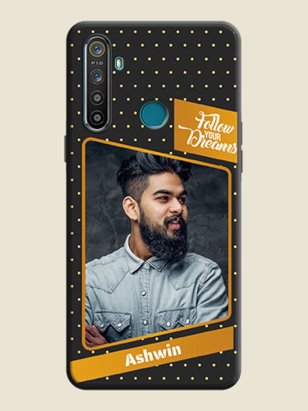 Custom Follow Your Dreams with White Dots on Space Black Custom Soft Matte Phone Cases - Realme 5I