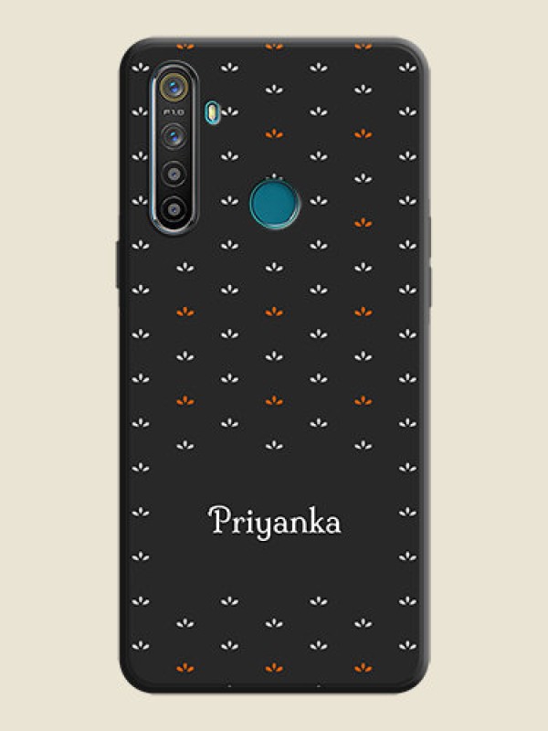 Custom Simple Pattern With Custom Text On Space Black Personalized Soft Matte Phone Covers -Realme 5S