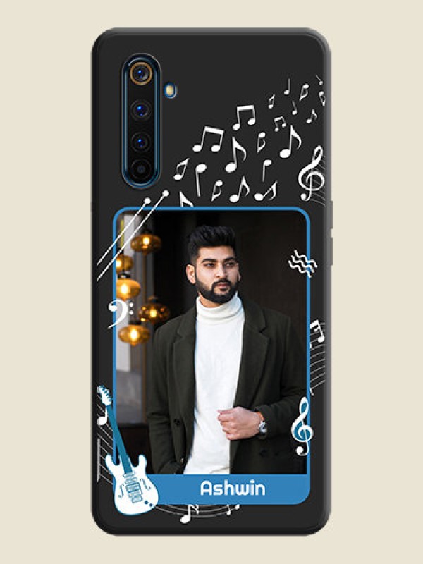 Custom Musical Theme Design with Text - Photo on Space Black Soft Matte Mobile Case - Realme 6 Pro
