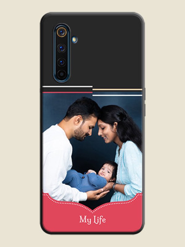 Custom Classic Plain Design with Name - Photo on Space Black Soft Matte Phone Cover - Realme 6 Pro