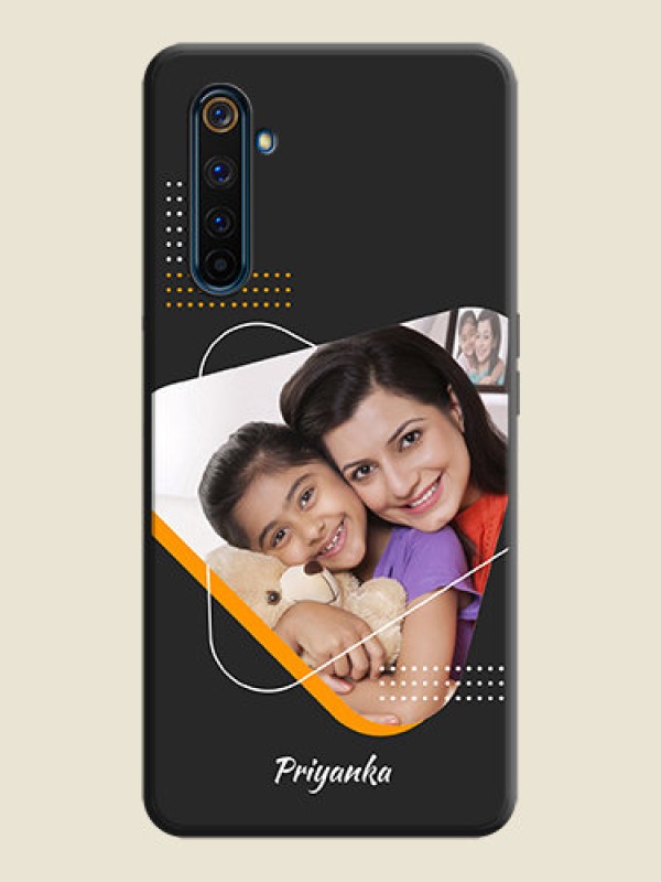 Custom Yellow Triangle - Photo on Space Black Soft Matte Phone Cover - Realme 6 Pro