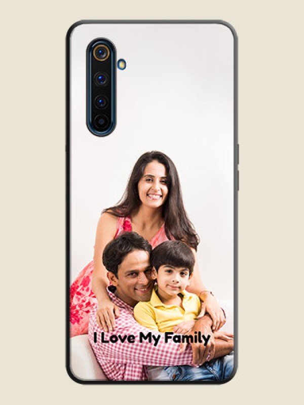 Custom Full Single Pic Upload With Text On Space Black Personalized Soft Matte Phone Covers -Realme 6 Pro