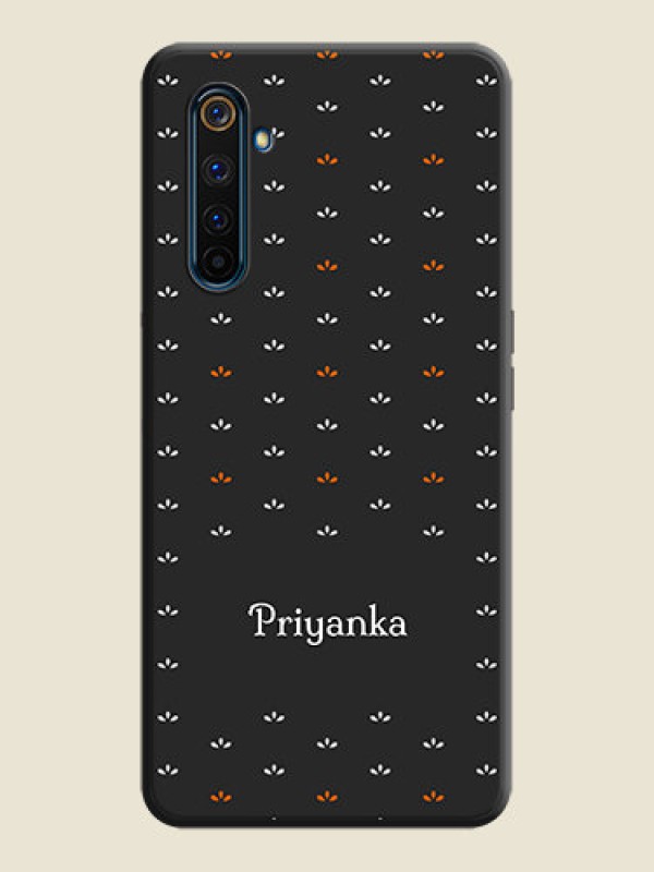 Custom Simple Pattern With Custom Text On Space Black Personalized Soft Matte Phone Covers -Realme 6 Pro