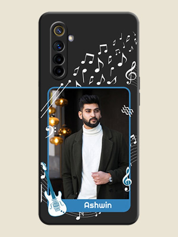 Custom Musical Theme Design with Text - Photo on Space Black Soft Matte Mobile Case - Realme 6