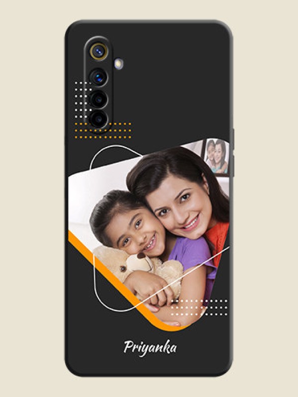 Custom Yellow Triangle - Photo on Space Black Soft Matte Phone Cover - Realme 6