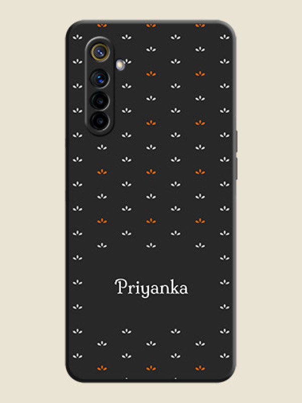 Custom Simple Pattern With Custom Text On Space Black Personalized Soft Matte Phone Covers -Realme 6