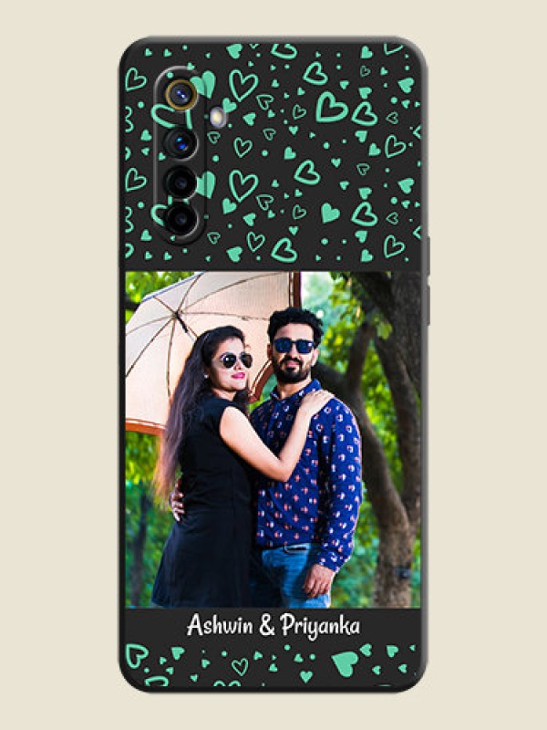 Custom Sea Green Indefinite Love Pattern - Photo on Space Black Soft Matte Mobile Cover - Realme 6i