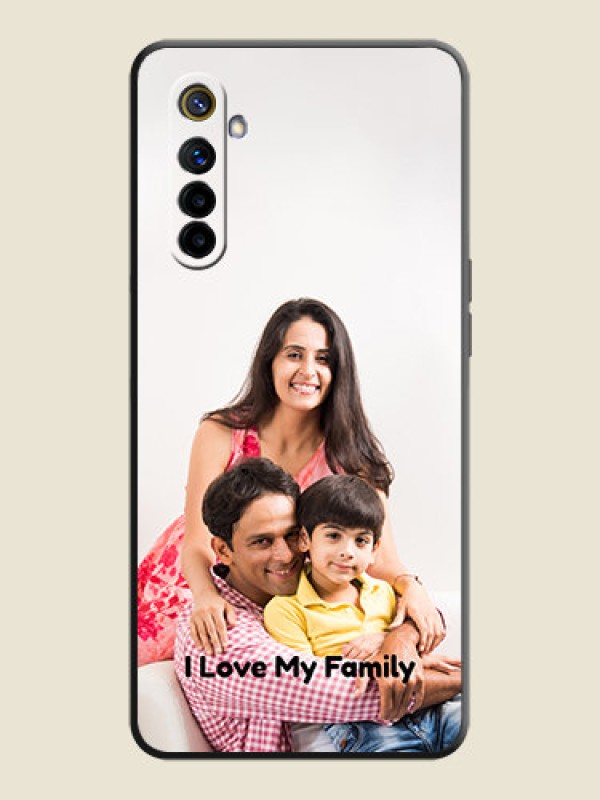 Custom Full Single Pic Upload With Text On Space Black Personalized Soft Matte Phone Covers -Realme 6I