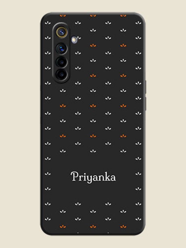 Custom Simple Pattern With Custom Text On Space Black Personalized Soft Matte Phone Covers -Realme 6I